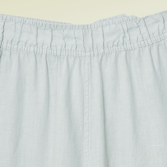 90s Coastal 100% Linen Wide Leg Breezy Beach Pants M Gray/Green Sigrid Olsen - Picture 7 of 11